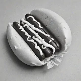 hot dog clipart black and white