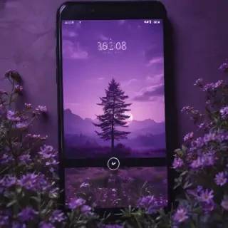 purple lockscreen