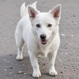 white dog