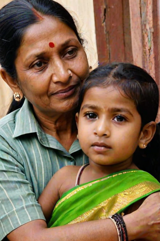 indian son with mom