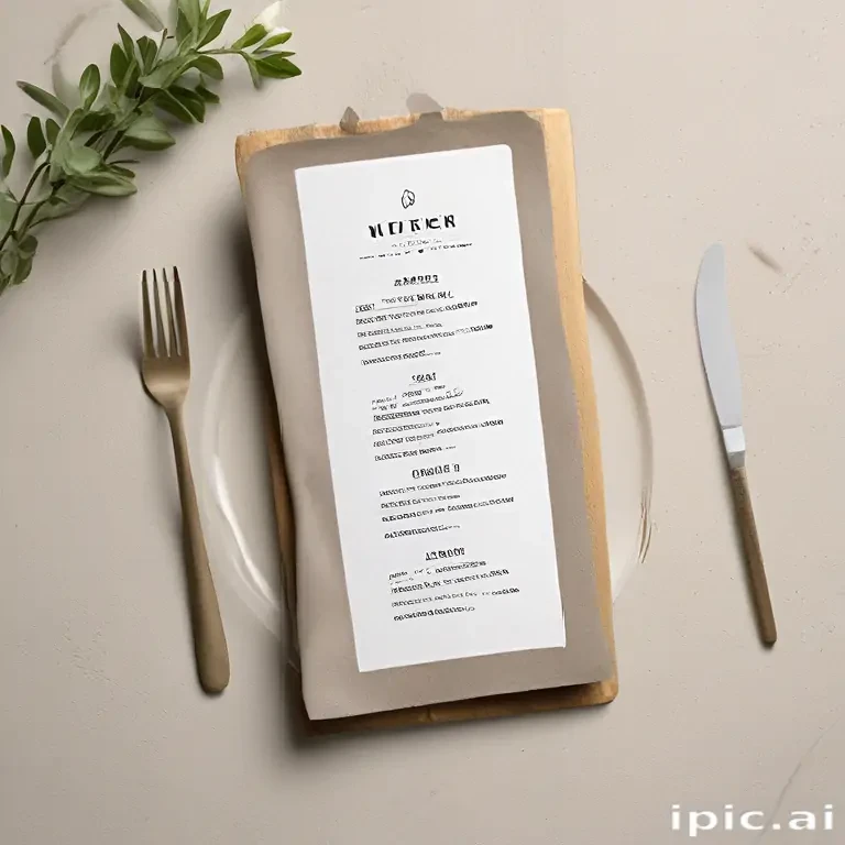 menu mock up