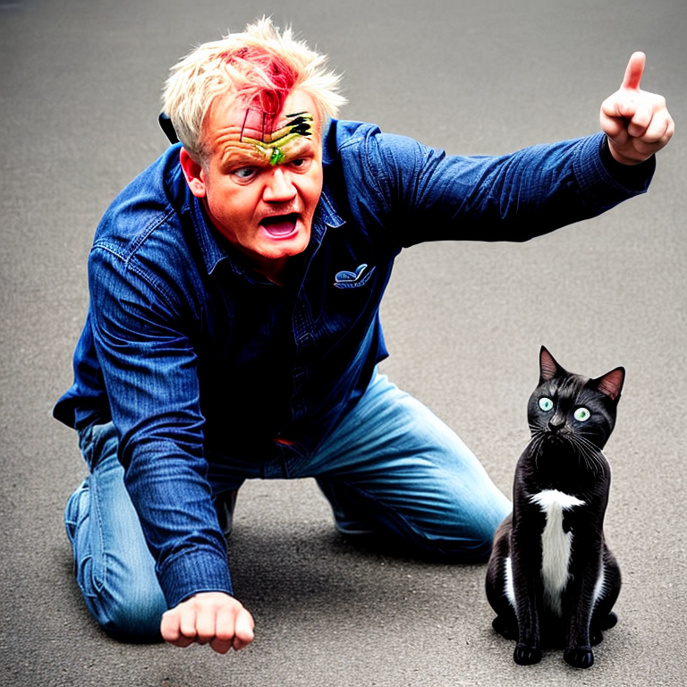 Gordon Ramsay Cat Rumpy angry gordon ramsey fights a cat