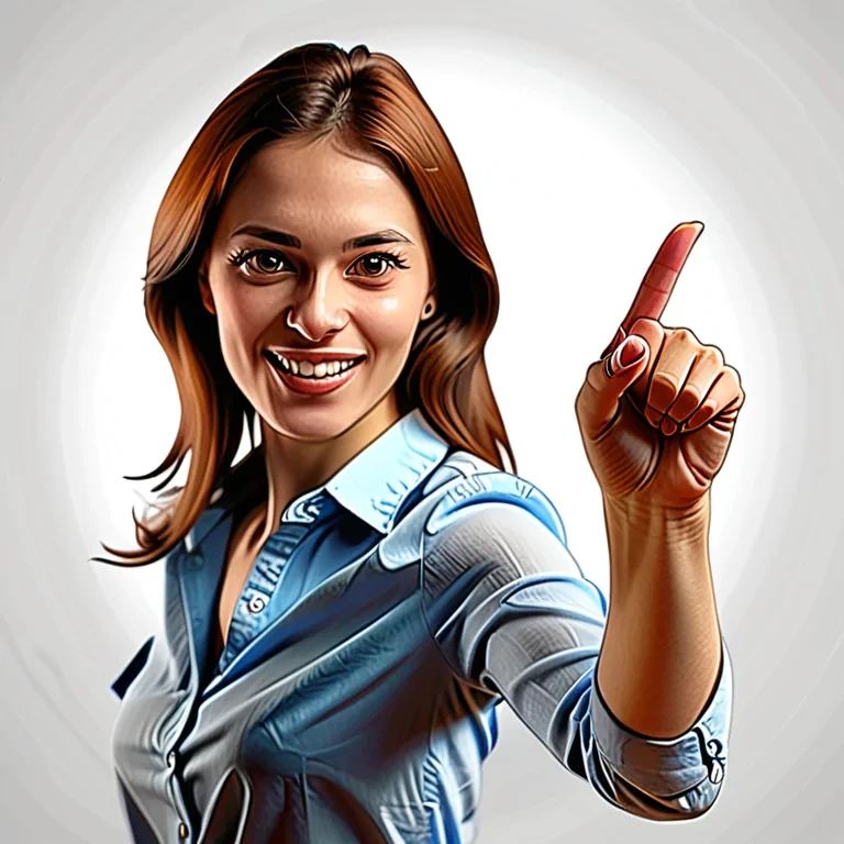 woman pointing png