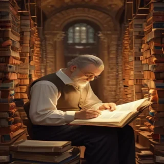 cartoon of reading