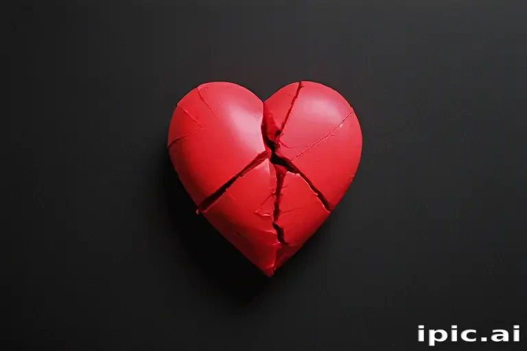 broken heart black background