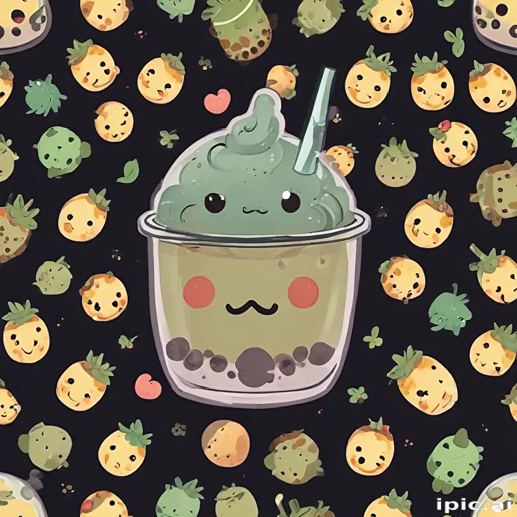 cute boba backgrounds