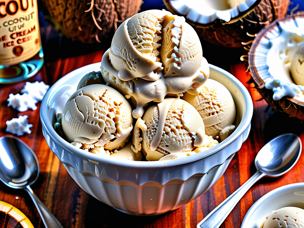 proof coconut rum ice cream
