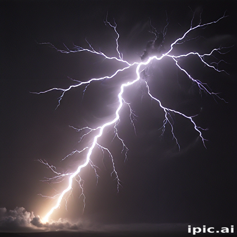 Striking Bolt of Lightning Illuminates the Dark Sky in Dramatic Display