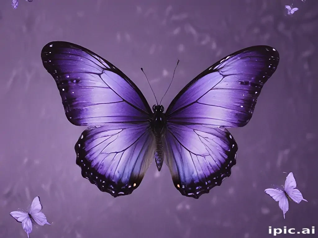aesthetic purple butterfly