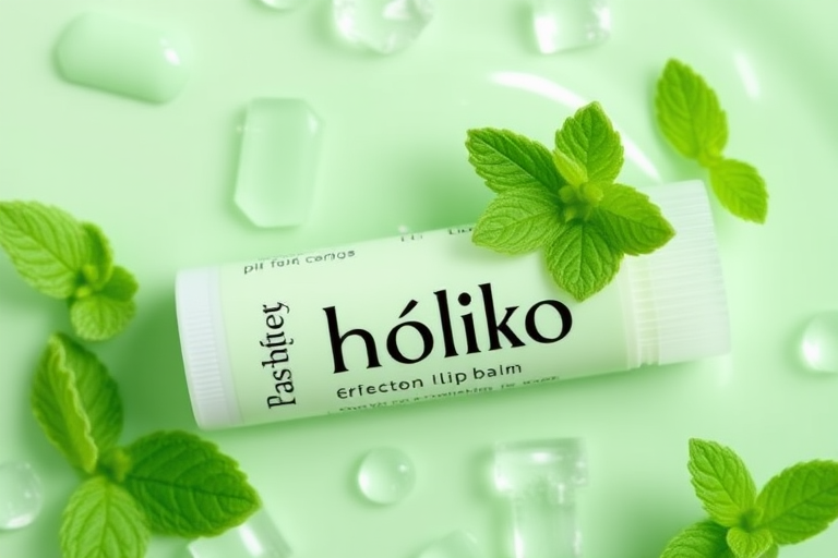 Pastel mint green lip balm "Fresh Mojito" offering a sheer wash of color, cooling sensation, and nourishing ingredients for a playful and moisturizing lip treatment