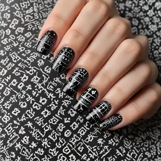 black with white pattern