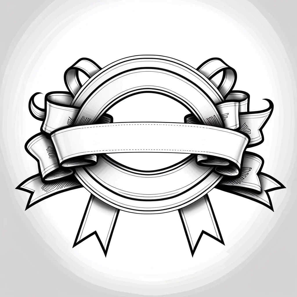 ribbon banner drawing