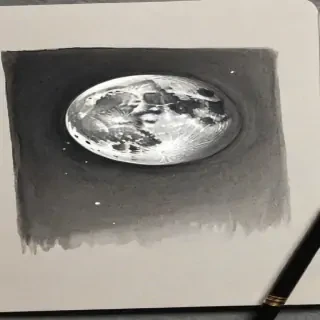 moon sketch