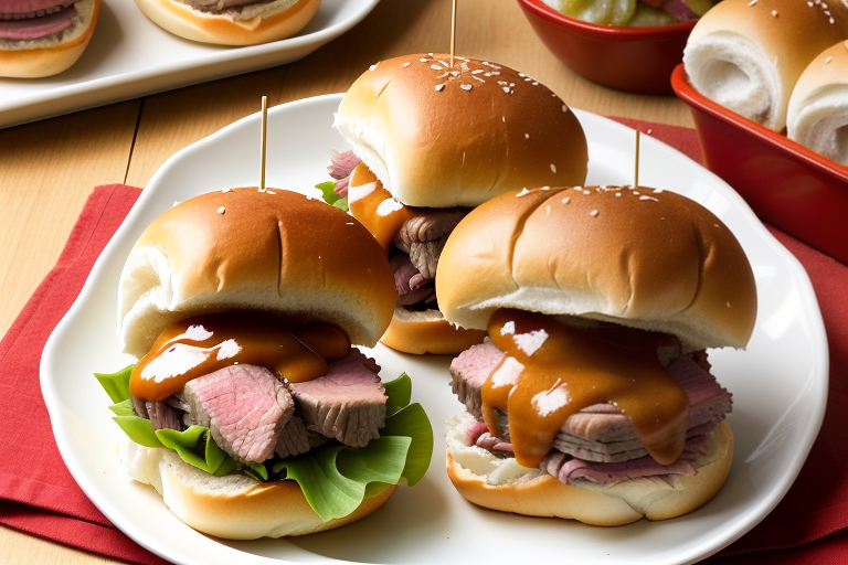roast beef sliders with hawaiian rolls