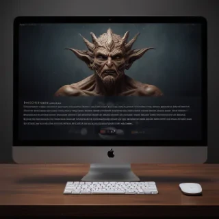 computer website mockup