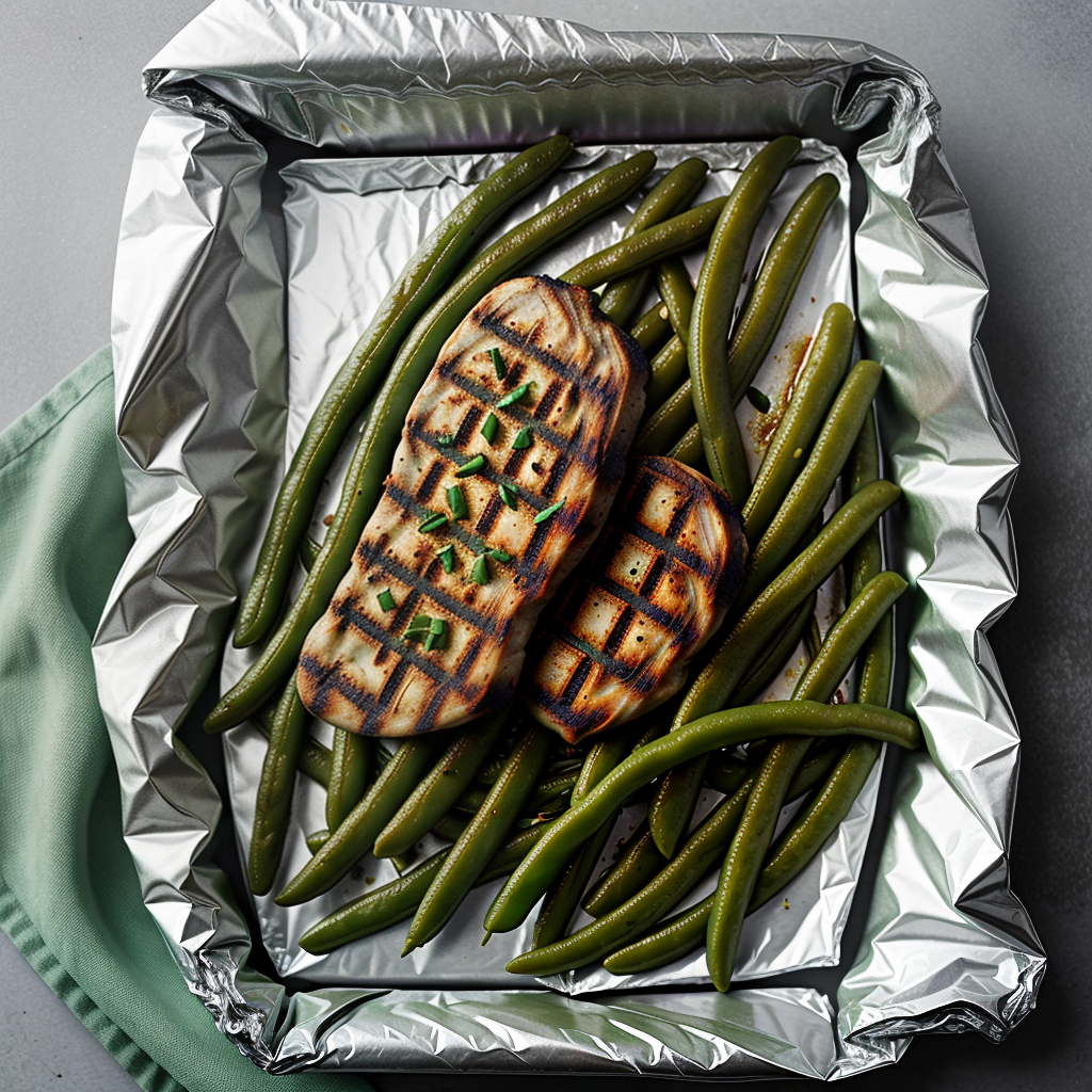 green beans grilled in foil