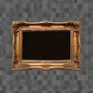 rectangle gold frame png