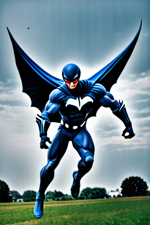 alien superhero flying