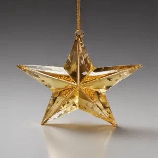 transparent gold star