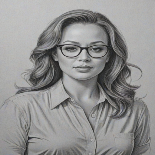 Elegant Leah Remini, pencil sketch, portrait of Ravishing woman 1944s in glasses, hair style beatnik, outline, clear lines, fine lines, 8k