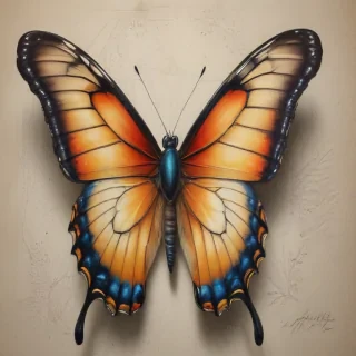 drawing of a butterfly