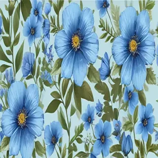 blue flowers clipart