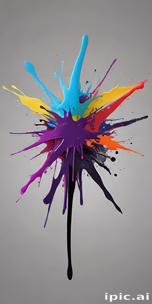Colorful Paint Explosion Creating a Vibrant and Dynamic Visual Impact