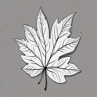 leaf clip art black and white