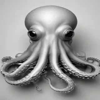 octopus clipart black and white