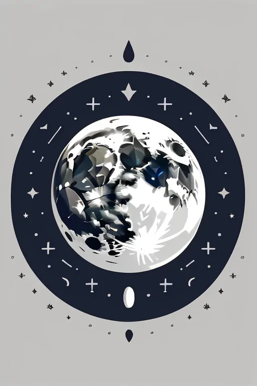 moon line art