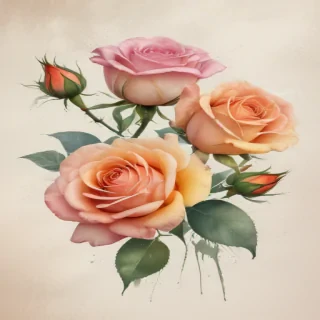 watercolor roses png
