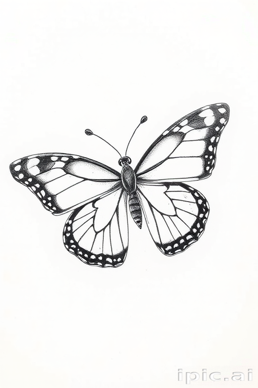 drawing of a butterfly