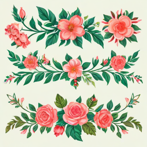 floral borders clipart