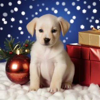 christmas puppy wallpaper