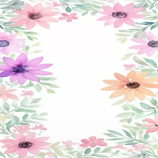 watercolor flowers background