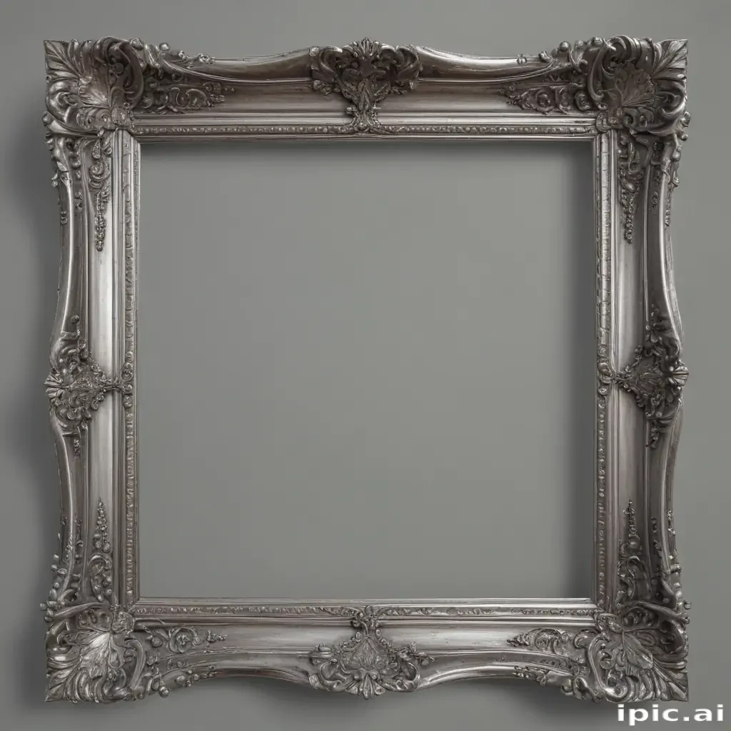 silver picture frame png