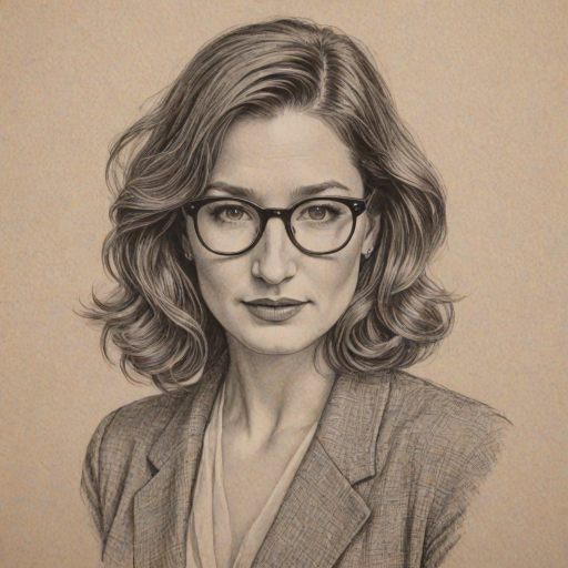 Splendid Kathryn Hahn, pencil sketch, portrait of Superb woman 1932s in glasses, hair style beatnik, outline, clear lines, fine lines, 8k