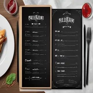 restaurant menu mockup
