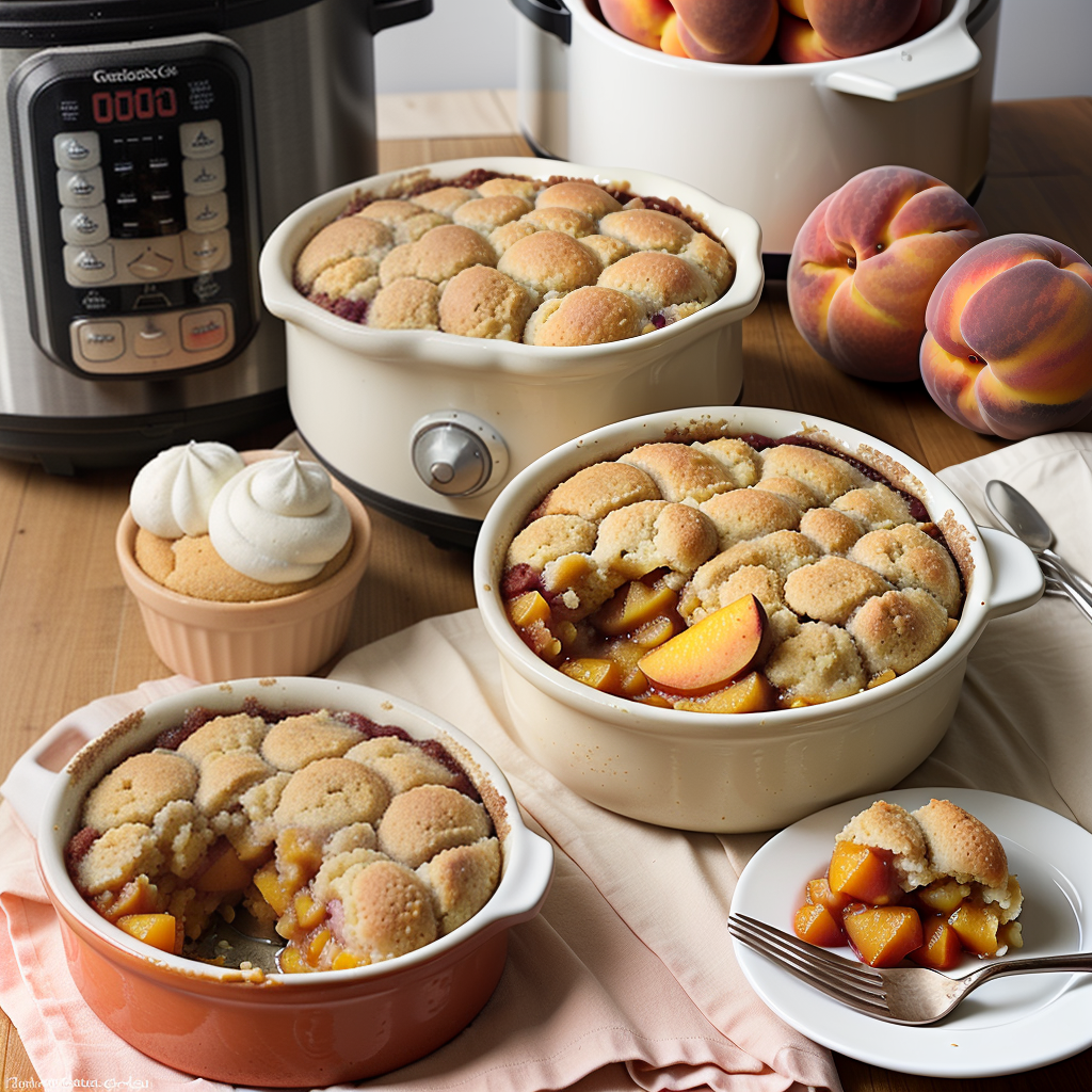 crockpot peach cobbler with cake mix