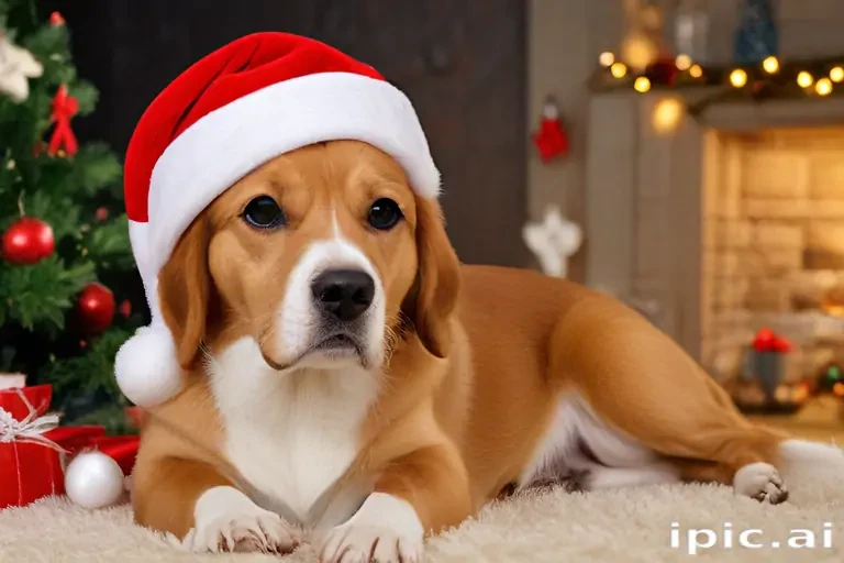 christmas dog wallpaper