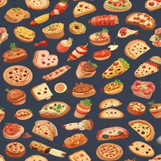 animated food