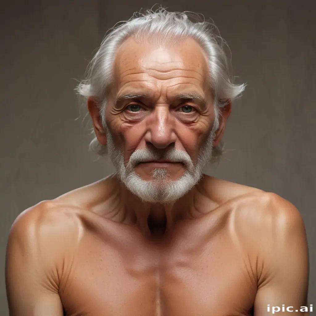 shirtless old men