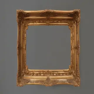 rectangle gold frame png