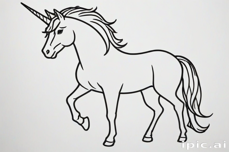 unicorn outline