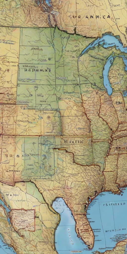 map of united states of america