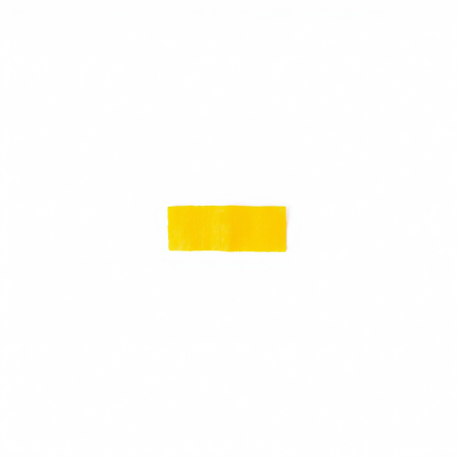 a vibrant yellow rectangular shape on a white background, captured with a DSLR camera, 50mm lens, aperture f/2.8, ISO 100, natural light for enhanced brightness and color saturation