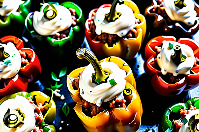 sausage stuffed peppers with cream cheese