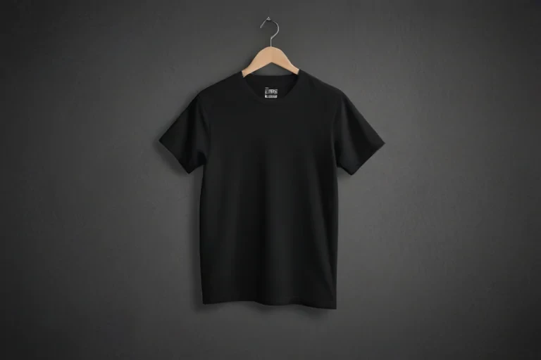 black t-shirt mockup