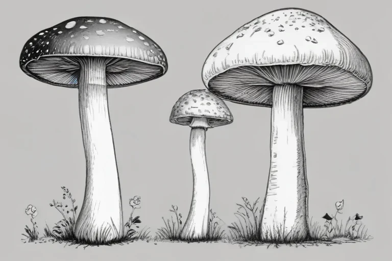 mushroom clip art black and white