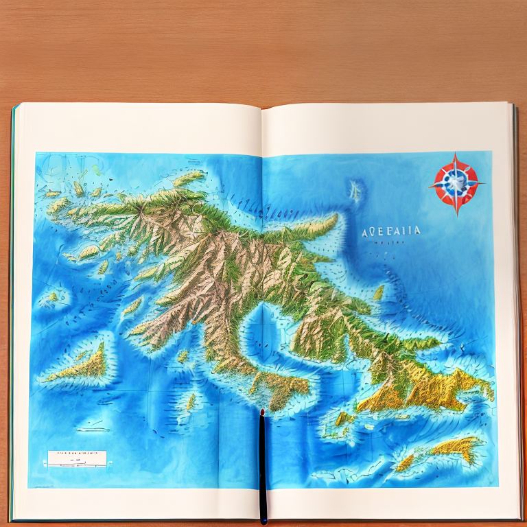 ornate map of Greece